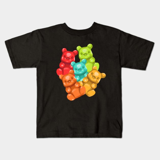 Gummy bears Kids T-Shirt by Khatii